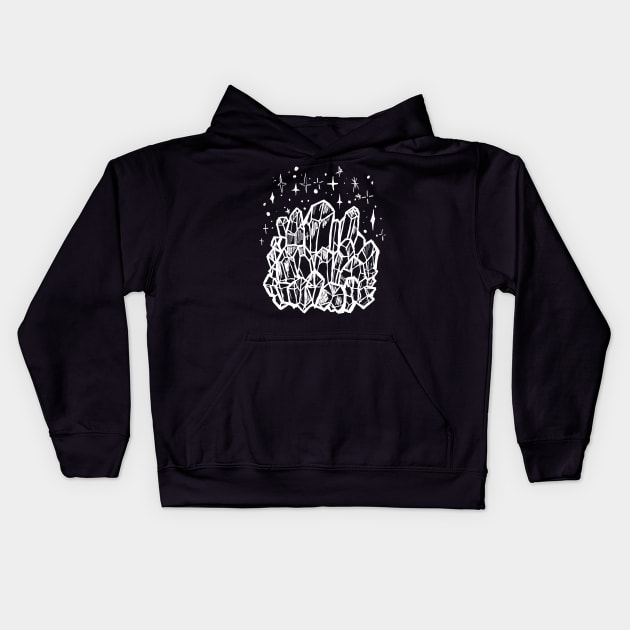 Crystal Cluster Witchcraft Kids Hoodie by LunaElizabeth